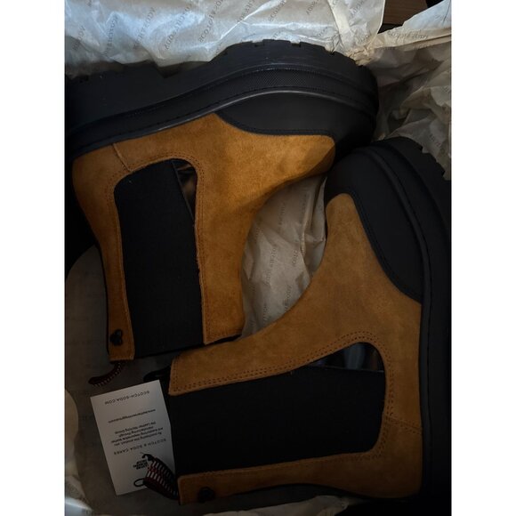 Scotch & Soda Aubri Chelsea Boot Leather Suede Cognac Size 37 Women New In Box - Picture 1 of 9
